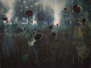 Schilderij zonnebloemen Isabella Werkhoven