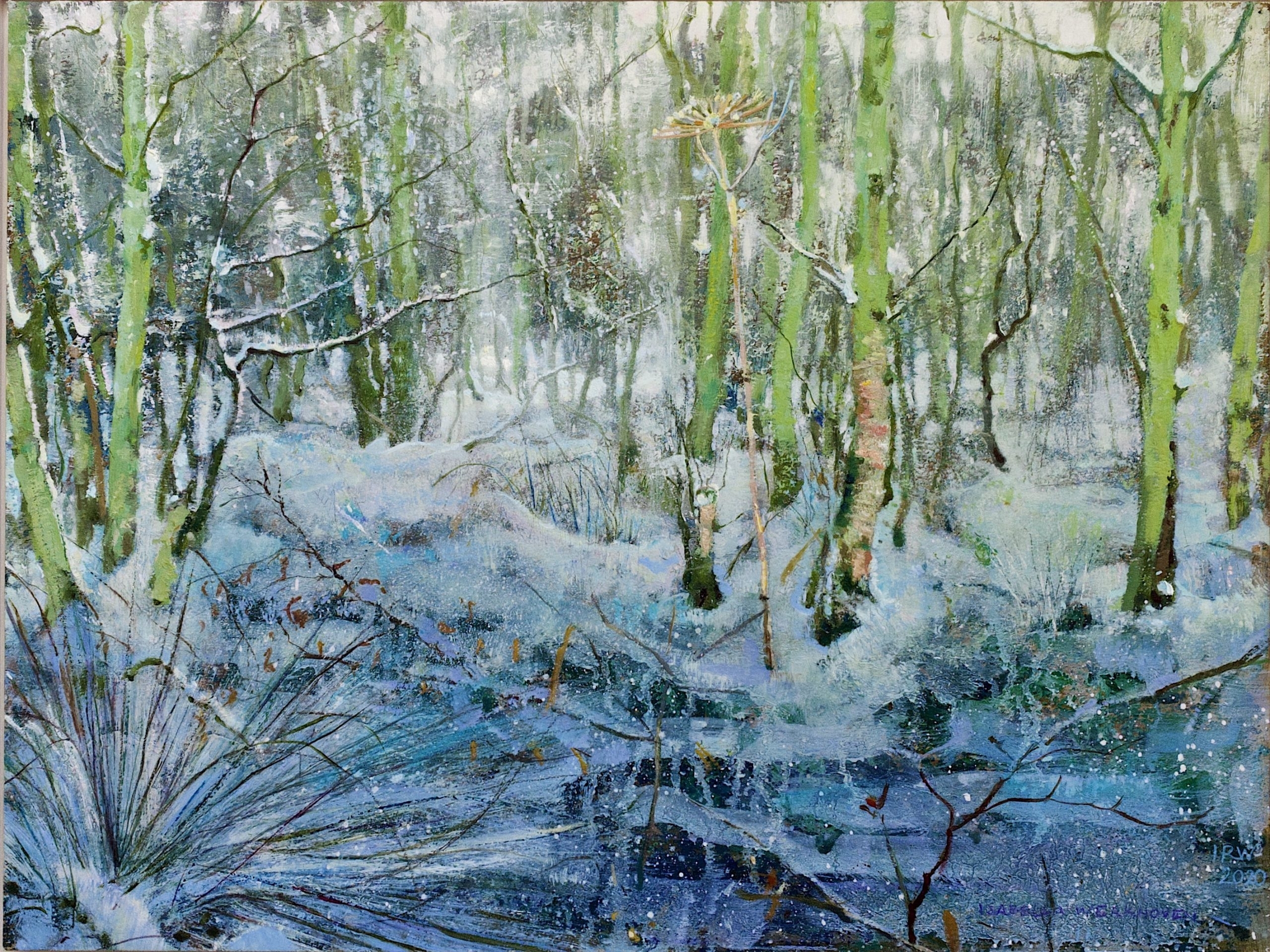 berenklauw in sneeuw bos schilderij isabella werkhoven
