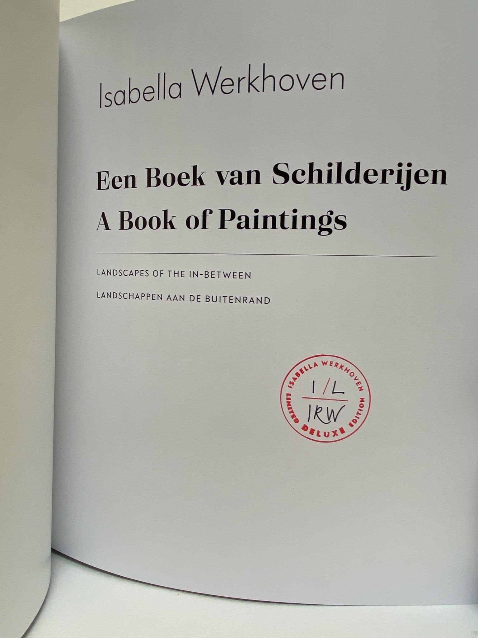 DeLuxe editie boek isabella werkhoven schilderijen eerste nummer
